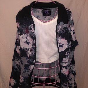 Floral zip up jacket